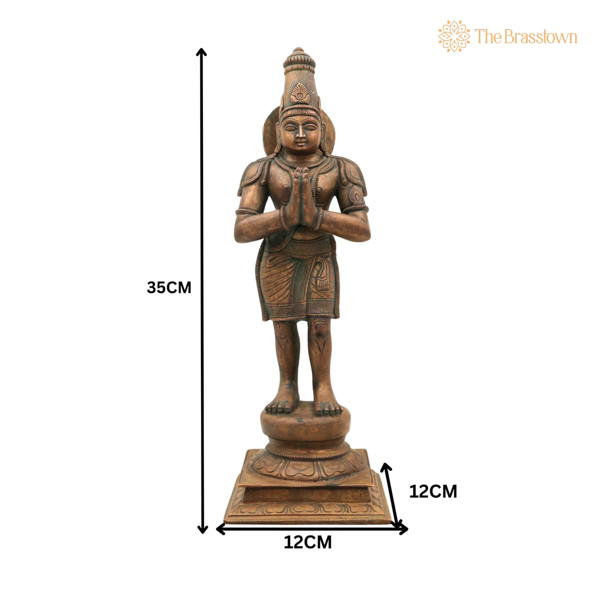 Handcrafted Bronze Sundaram Idol – Panchaloha Sundaresha Sundareswaran Sundara Sundaramoorthy Murti for Puja, Home Mandir &amp; Décor 14 Inch 5