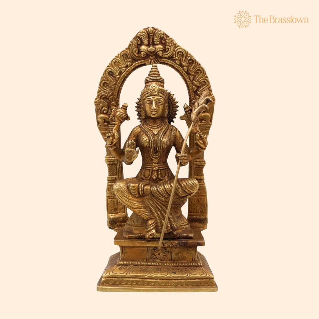 Handcrafted Brass Rajarajeshwari Parvati Idol – Shakti Gauri Uma Devi Murti for Pooja, Temple, Home Décor &amp; Spiritual Gifting 10 Inch 1