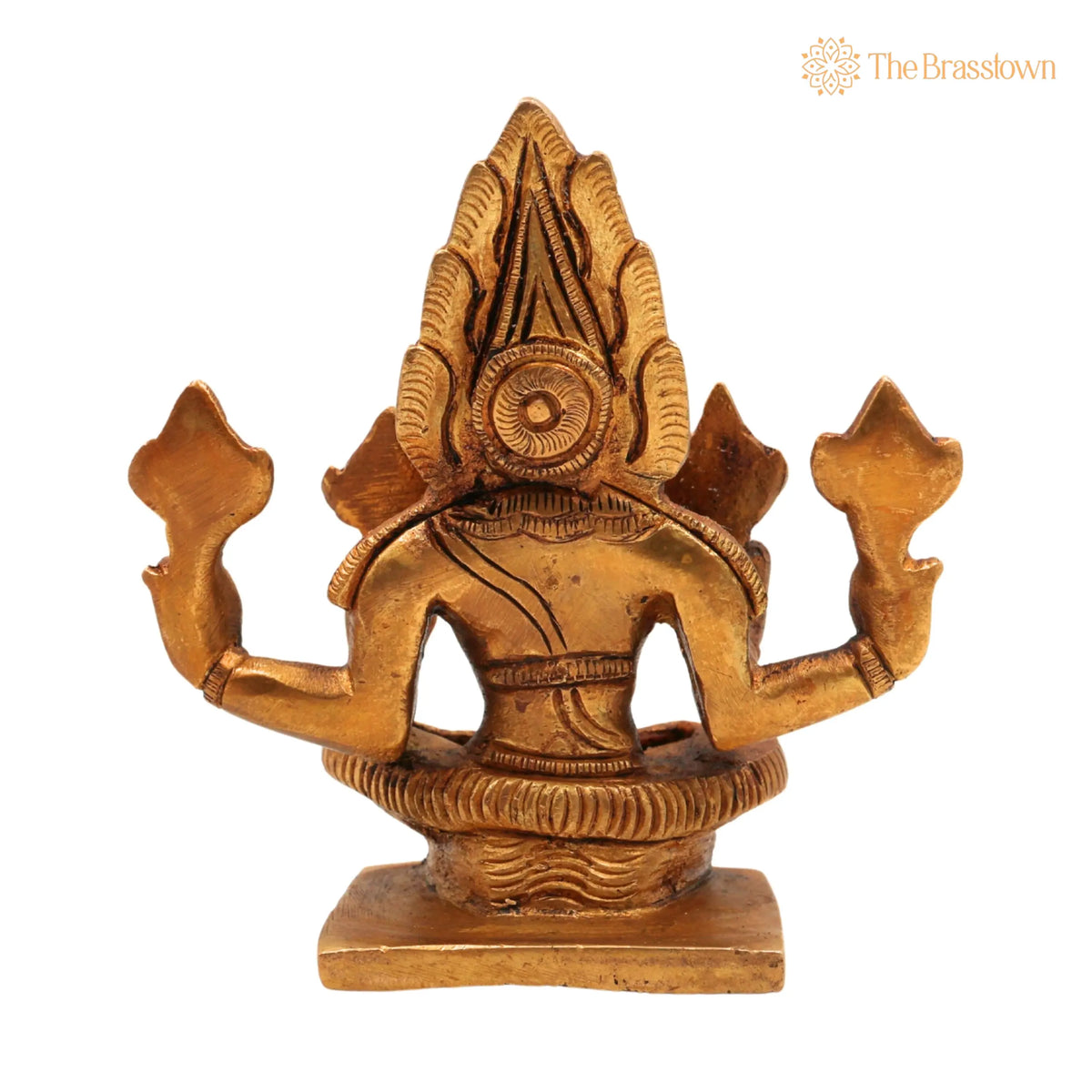 Brass Yoga Narasimha Idol – Handcrafted Yoga-Narasingh Statue, Narsimha Murthi, Narasingh Vigraha for Puja, Home Mandir &amp; Décor 4.5 Inch 4