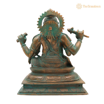 Bronze Vishwakarma Idol – Panchaloha &amp; Chola Art Handmade Vishvakarma Murti, Vishwakarma Devta Statue for Pooja &amp; Temple Décor 9 Inch 4
