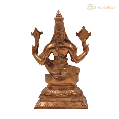 Handcrafted Bronze Yoga Narasimha Idol – Panchaloha Lord Narasingha Statue for Pooja, Home, Temple &amp; Meditation Décor 12 Inch 4