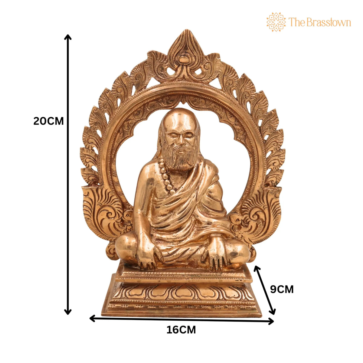 Pamban Swamigal Idol in Panchaloha Bronze – Handcrafted South Indian Temple Statue, Artisan-Made Murti for Pooja and Home Altar 8 Inch 5