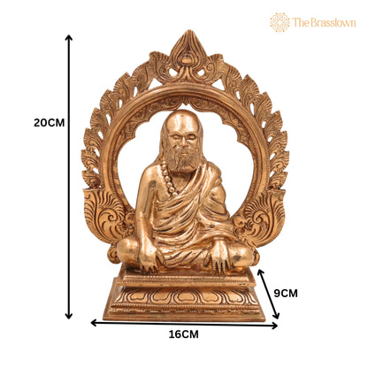 Pamban Swamigal Idol in Panchaloha Bronze – Handcrafted South Indian Temple Statue, Artisan-Made Murti for Pooja and Home Altar 8 Inch 5