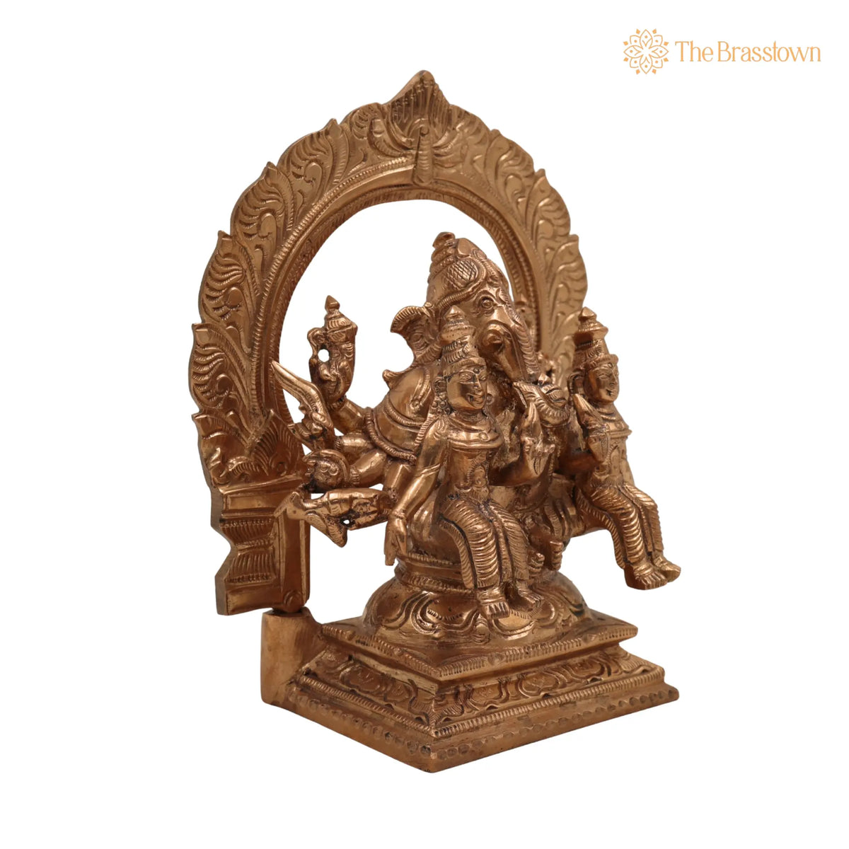 Handcrafted Panchaloha Riddhi Siddhi Ganesha Idol – Bronze Ganapati Vinayaka Statue, Vighnaharta Ganesh Murti for Home 6.5 Inch 2