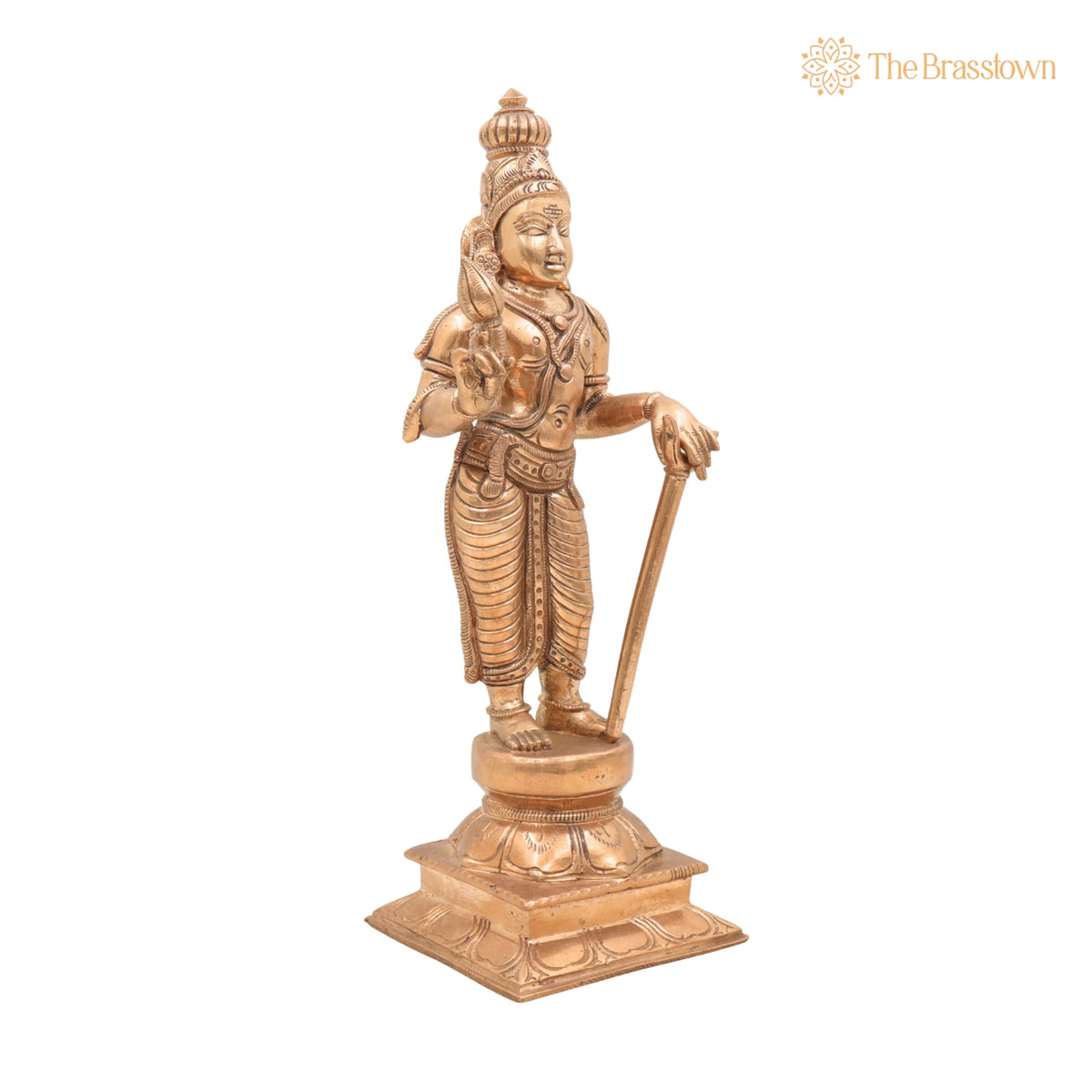 Bronze Sundarar Idol – Handcrafted Sundareswarar Sundaresha Murti, Chola Style Shaivite Panchaloha Vigraha for Temple &amp; Home Pooja 11 Inch 2