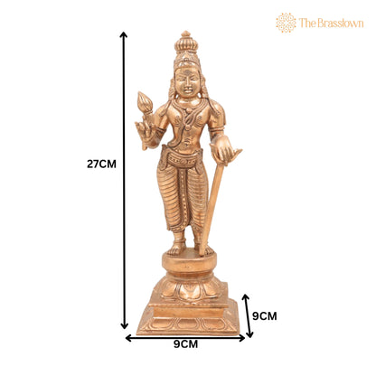 Bronze Sundarar Idol – Handcrafted Sundareswarar Sundaresha Murti, Chola Style Shaivite Panchaloha Vigraha for Temple &amp; Home Pooja 11 Inch 5
