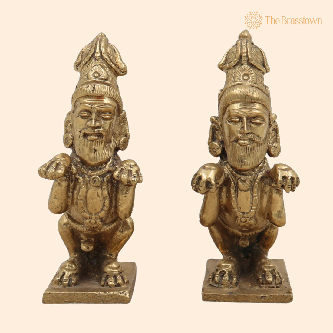 Handcrafted Bronze Purushamruga Yali Idol – Panchaloha Vyala Simhamukha Shardula Chola Art Temple Sculpture for Vastu &amp; Home Décor 3 Inch 1