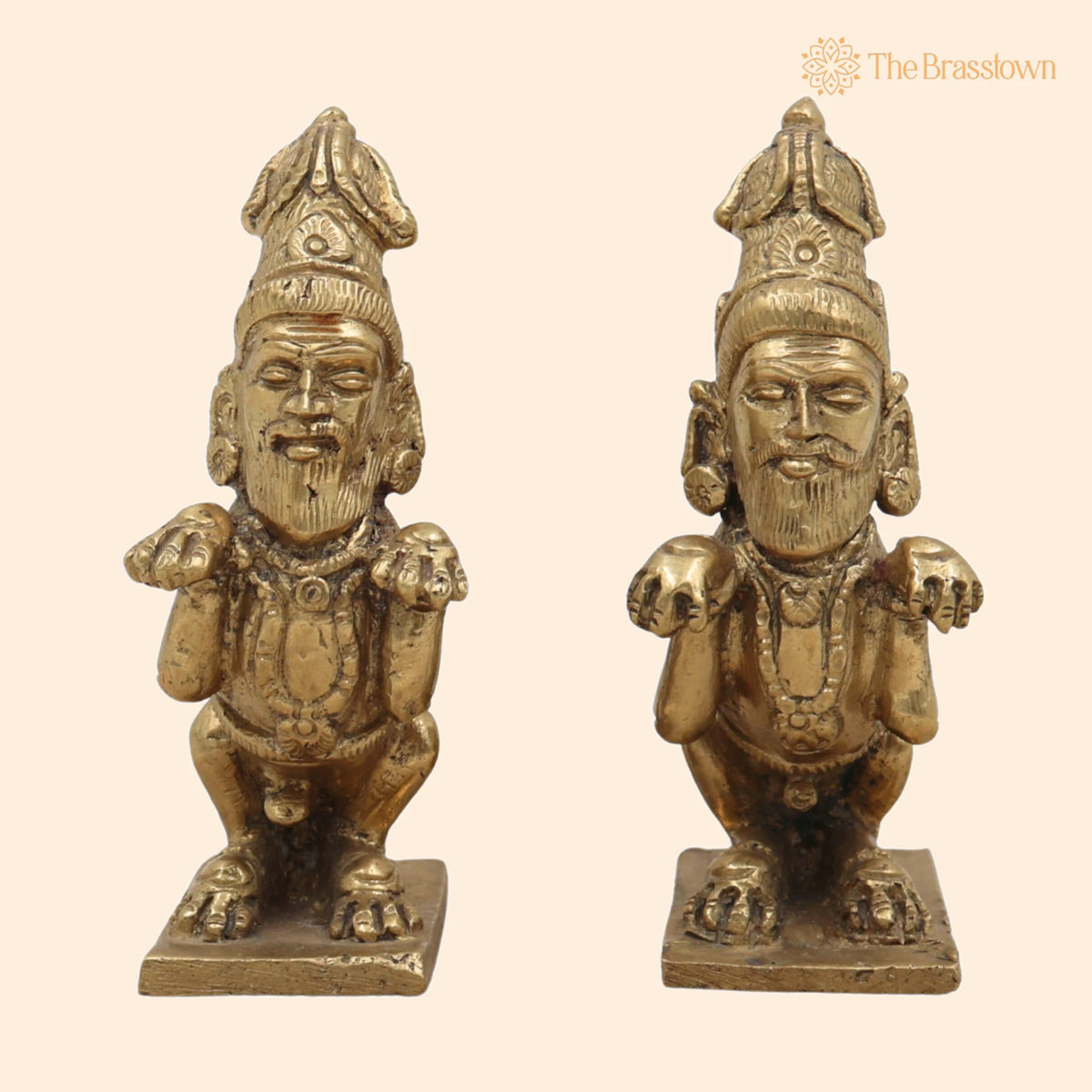 Handcrafted Bronze Purushamruga Yali Idol – Panchaloha Vyala Simhamukha Shardula Chola Art Temple Sculpture for Vastu &amp; Home Décor 3 Inch 1