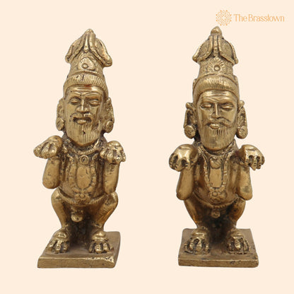 Handcrafted Bronze Purushamruga Yali Idol – Panchaloha Vyala Simhamukha Shardula Chola Art Temple Sculpture for Vastu &amp; Home Décor 3 Inch 1