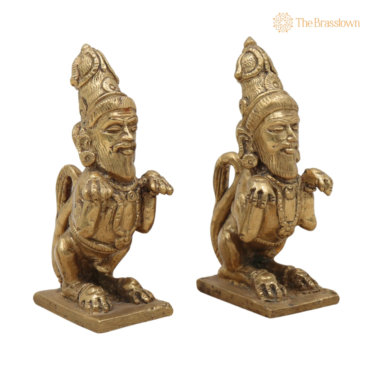 Handcrafted Bronze Purushamruga Yali Idol – Panchaloha Vyala Simhamukha Shardula Chola Art Temple Sculpture for Vastu &amp; Home Décor 3 Inch 2