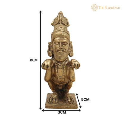 Handcrafted Bronze Purushamruga Yali Idol – Panchaloha Vyala Simhamukha Shardula Chola Art Temple Sculpture for Vastu &amp; Home Décor 3 Inch 5