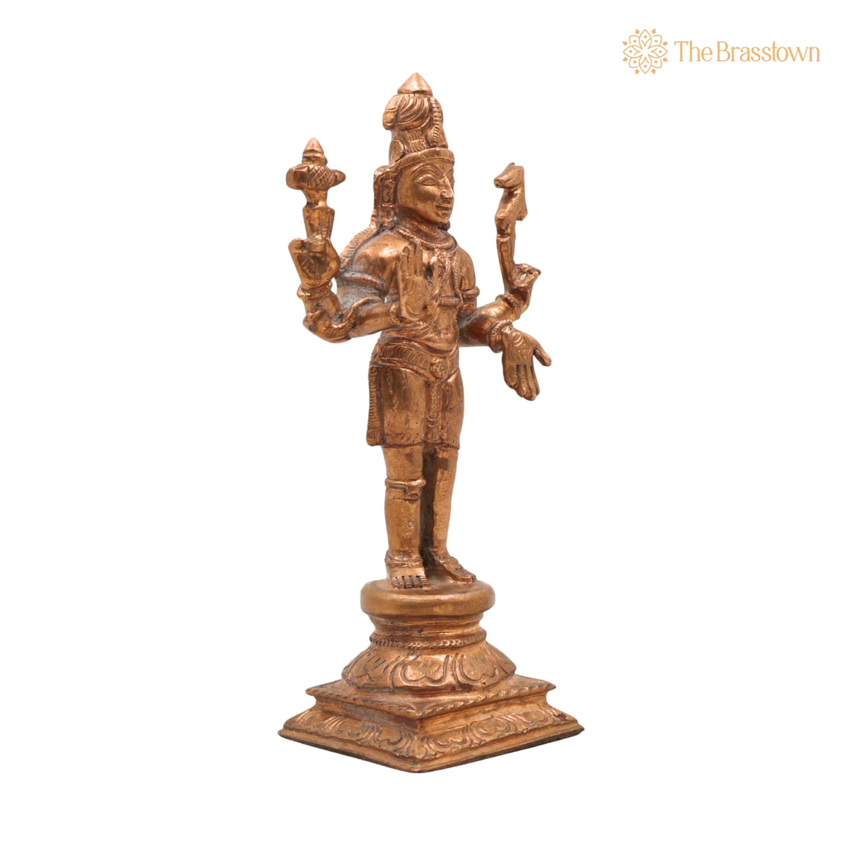 Handmade Panchaloha Bronze Shiva Idol – Mahadev Murti, Shambhu Statue, Bholenath Sculpture, Chola Art, Divine Hindu Deity 6 Inch 2