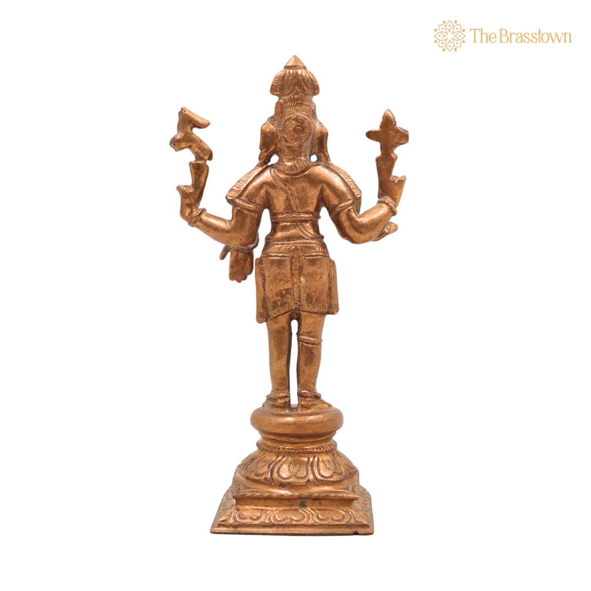 Handmade Panchaloha Bronze Shiva Idol – Mahadev Murti, Shambhu Statue, Bholenath Sculpture, Chola Art, Divine Hindu Deity 6 Inch 4