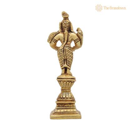 Brass Deepalakshmi Diya Lady – Handcrafted Deepa Lakshmi Idol, Vilakku Lakshmi Statue, Kuthu Vilakku Deepam Lady 7 Inch 4