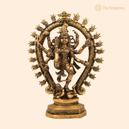 Brass Handcrafted Nataraja Idol – Ananda Tandava Statue, Lord of Dance, Home &amp; Temple Décor 17 Inch 1