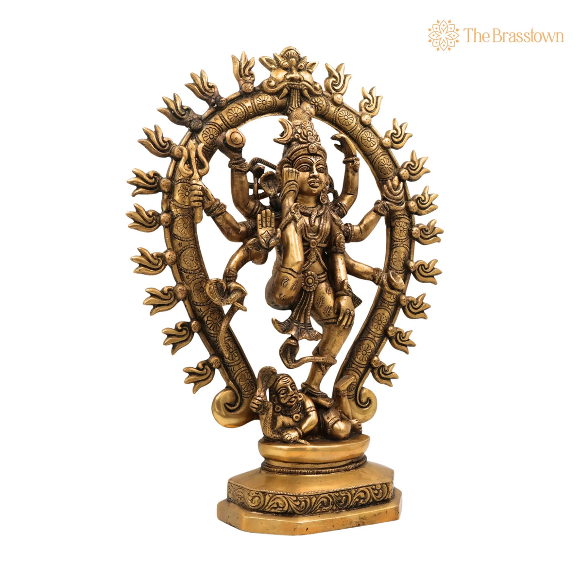 Brass Handcrafted Nataraja Idol – Ananda Tandava Statue, Lord of Dance, Home &amp; Temple Décor 17 Inch 2
