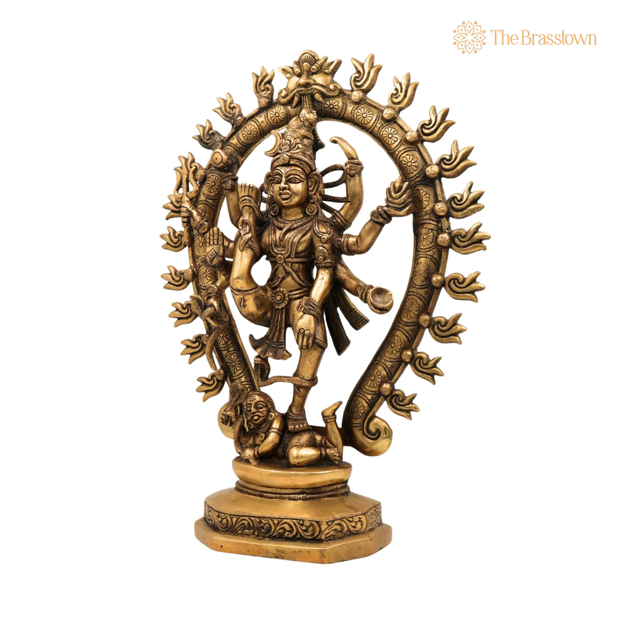 Brass Handcrafted Nataraja Idol – Ananda Tandava Statue, Lord of Dance, Home &amp; Temple Décor 17 Inch 3
