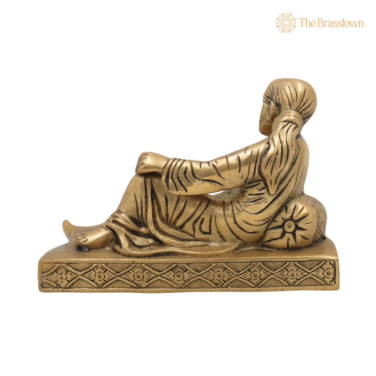 Brass Shirdi Sai Baba Idol – Handcrafted Sai Nath Murti, Peetal Pital Sai Baba Statue for Home Temple Pooja &amp; Décor 5.5 Inch 4