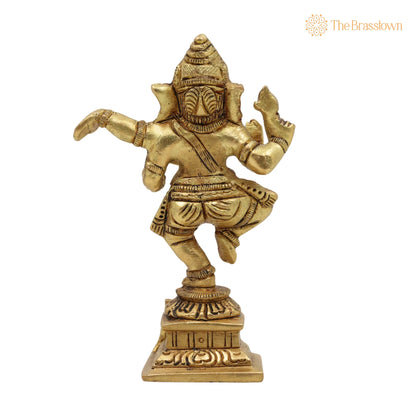 Handcrafted Brass Ganesha Idol – Vinayaka Ganpati Murti for Pooja Room, Home Temple &amp; Gift 4.5 Inch 4