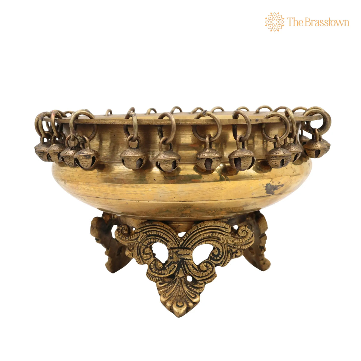 Brass Urli – Handcrafted Traditional Kerala Peetal Urli Bowl Décor, South Indian Pooja Flower Floating Pittal Uruli 5 Inch 3