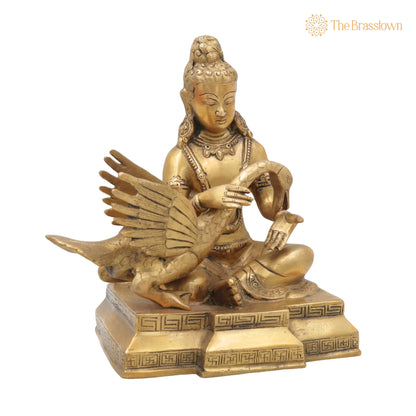 Brass Buddha Statue – Handcrafted Gautama Siddhartha Buddha Murti, Buddha Figurine, Spiritual Home Décor &amp; Pooja Idol 10 Inch 2