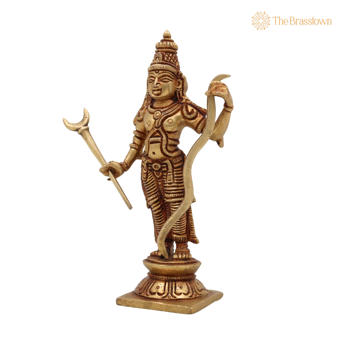 Brass Sri Ram Idol – Handcrafted Pital Rama Murti, Ayodhya Ramachandra Statue, Raghava Vigraham for Home Temple Puja Décor 6.5 Inch 3