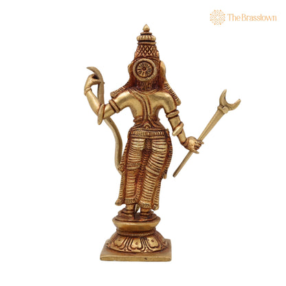 Brass Sri Ram Idol – Handcrafted Pital Rama Murti, Ayodhya Ramachandra Statue, Raghava Vigraham for Home Temple Puja Décor 6.5 Inch 4