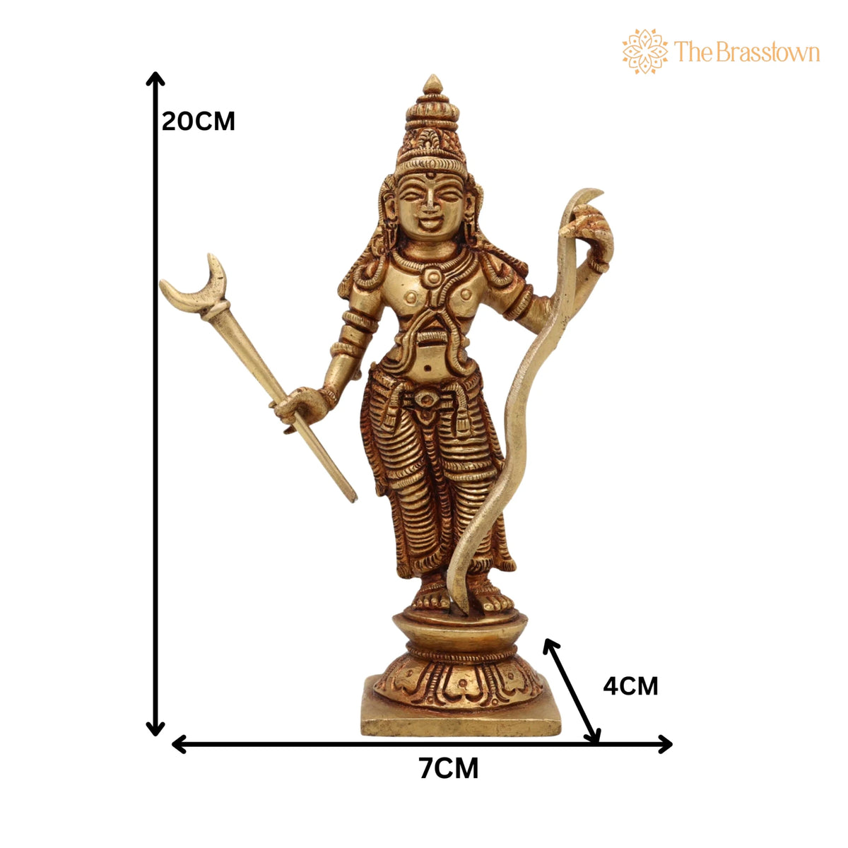 Brass Sri Ram Idol – Handcrafted Pital Rama Murti, Ayodhya Ramachandra Statue, Raghava Vigraham for Home Temple Puja Décor 6.5 Inch 5