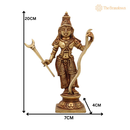 Brass Sri Ram Idol – Handcrafted Pital Rama Murti, Ayodhya Ramachandra Statue, Raghava Vigraham for Home Temple Puja Décor 6.5 Inch 5