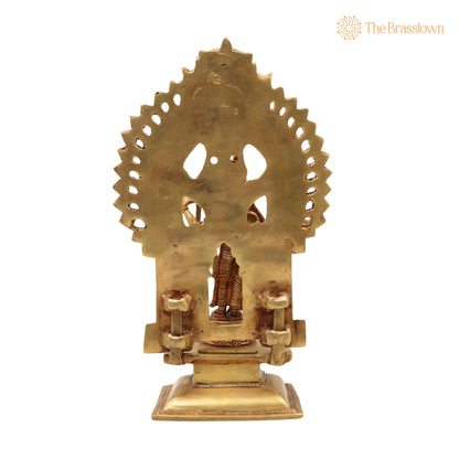 Brass Rama Idol With Prabhavali – Handcrafted Shri Ram Murti, Lord Ramachandra Vigraham, Ramar Brass Statue, Ram Lalla Idol 11.5 Inch 4