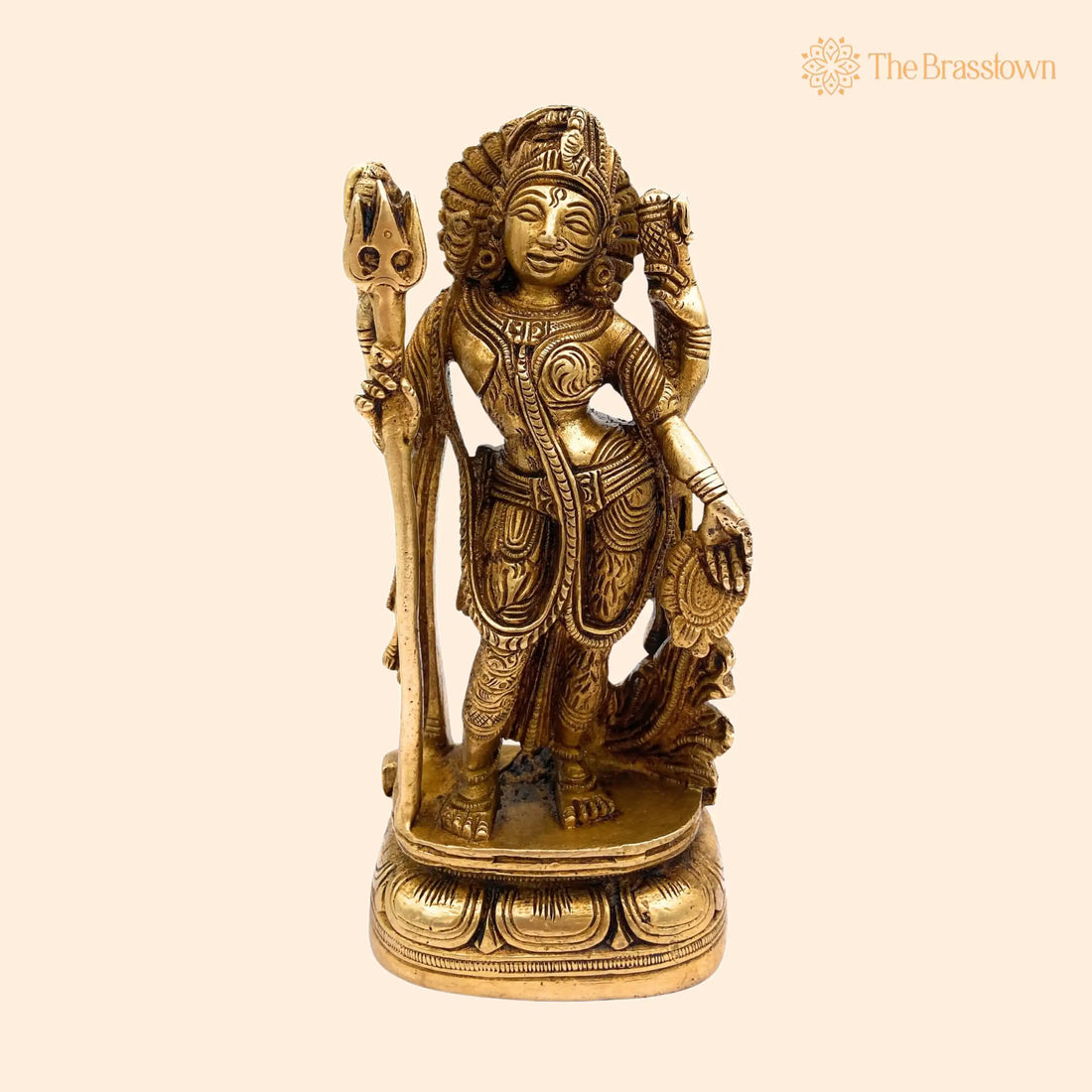 Brass Ardhanarishvara Idol – Handcrafted Ardhanarishwar Sculpture, Spiritual Décor 6 Inch 1