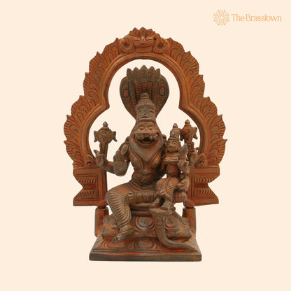 Handcrafted Bronze Panchaloha Lakshmi Narasimha Swamy Idol – Yoga Narasimha, Ugra Narasimha for Puja, Home Mandir &amp; Décor 7.5 Inch 1