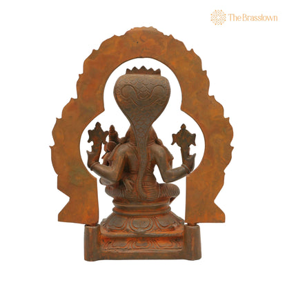 Handcrafted Bronze Panchaloha Lakshmi Narasimha Swamy Idol – Yoga Narasimha, Ugra Narasimha for Puja, Home Mandir &amp; Décor 7.5 Inch 4