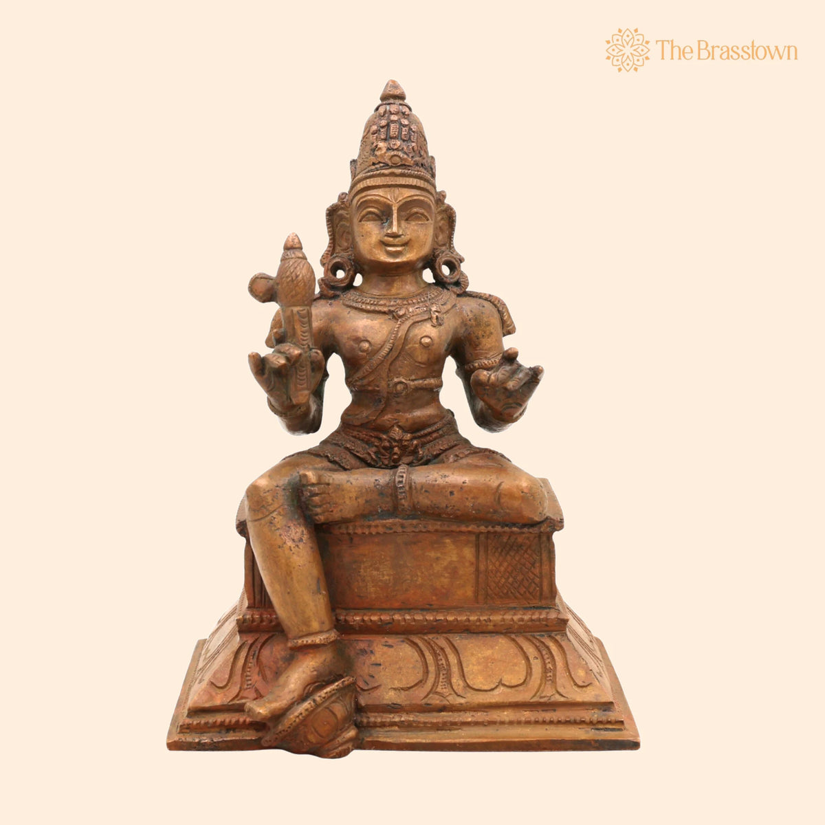 Handcrafted Bronze Aiyanar Idol – Panchaloha Village Guardian Deity Sastha Ayyanar Chola Art Sculpture for Temple Pooja Décor 7 Inch 1