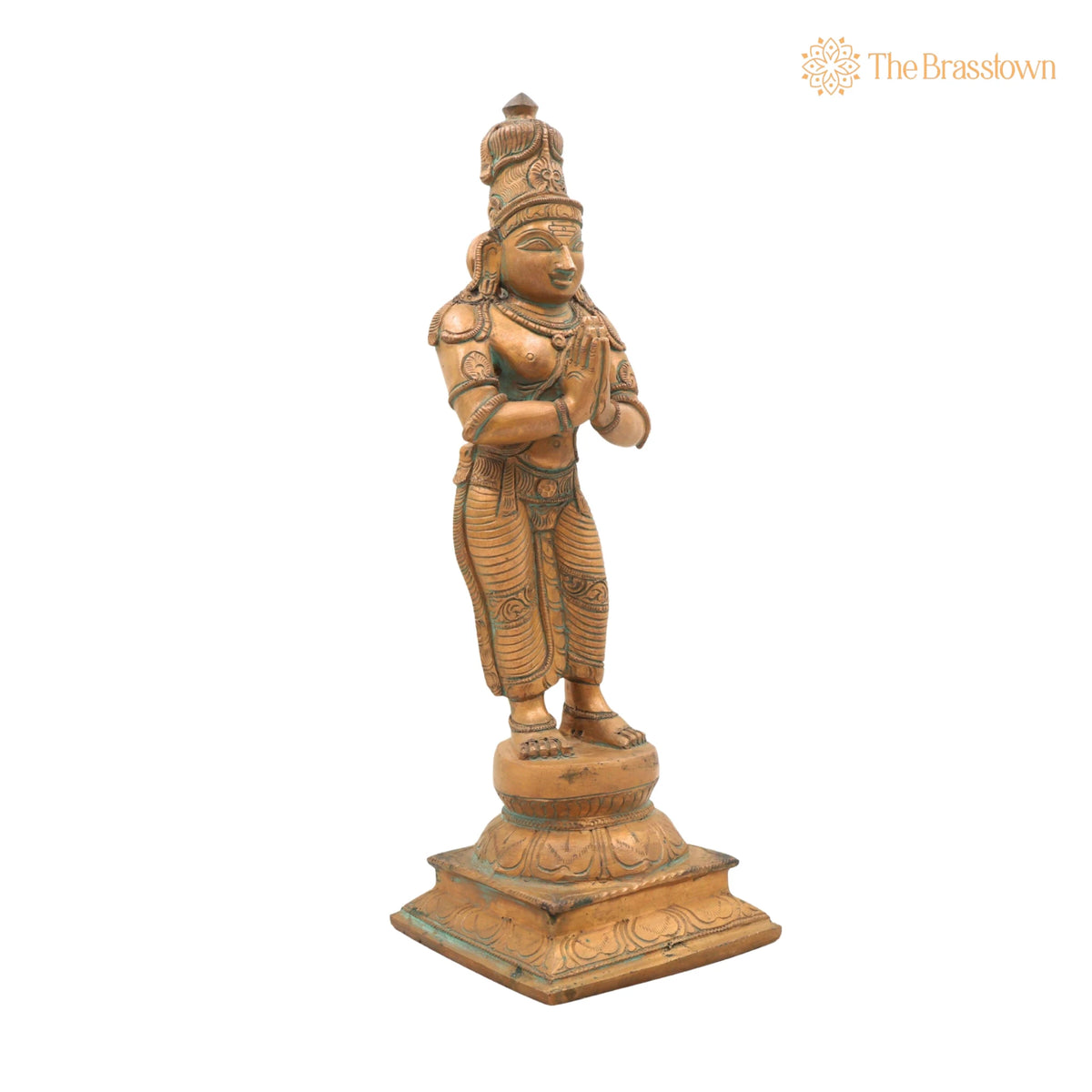 Handcrafted Bronze Sundaran Murugan Idol – Panchaloha Lord Kartikeya Skanda Subramanya Swamy Statue in Chola Art for Pooja 13.5 Inch 2