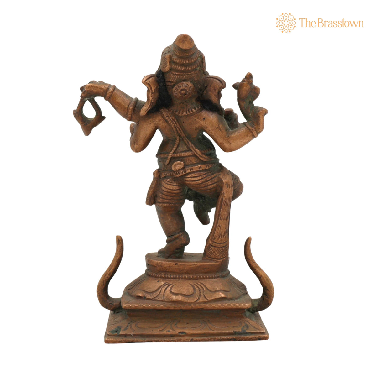 Handcrafted Panchaloha Bronze Ganesha Idol – Ganpati Vinayaka Ganapati Murti, Chola Art South Indian Statue for Pooja &amp; Home Décor 5 Inch 4