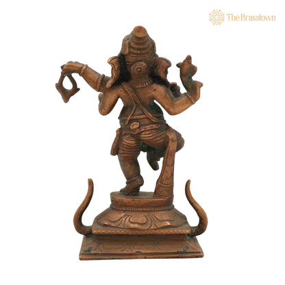 Handcrafted Panchaloha Bronze Ganesha Idol – Ganpati Vinayaka Ganapati Murti, Chola Art South Indian Statue for Pooja &amp; Home Décor 5 Inch 4