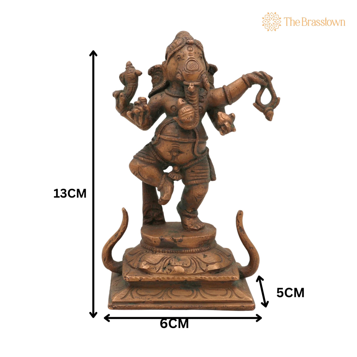 Handcrafted Panchaloha Bronze Ganesha Idol – Ganpati Vinayaka Ganapati Murti, Chola Art South Indian Statue for Pooja &amp; Home Décor 5 Inch 5