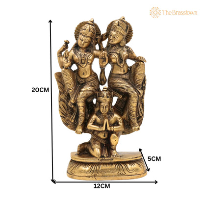 Brass Narayana Lakshmi Garuda Vahana Idol – Handcrafted Vishnu Lakshmi Garuda Murti, Narayana Lakshmi Garuda Vigraha 8 Inch 5