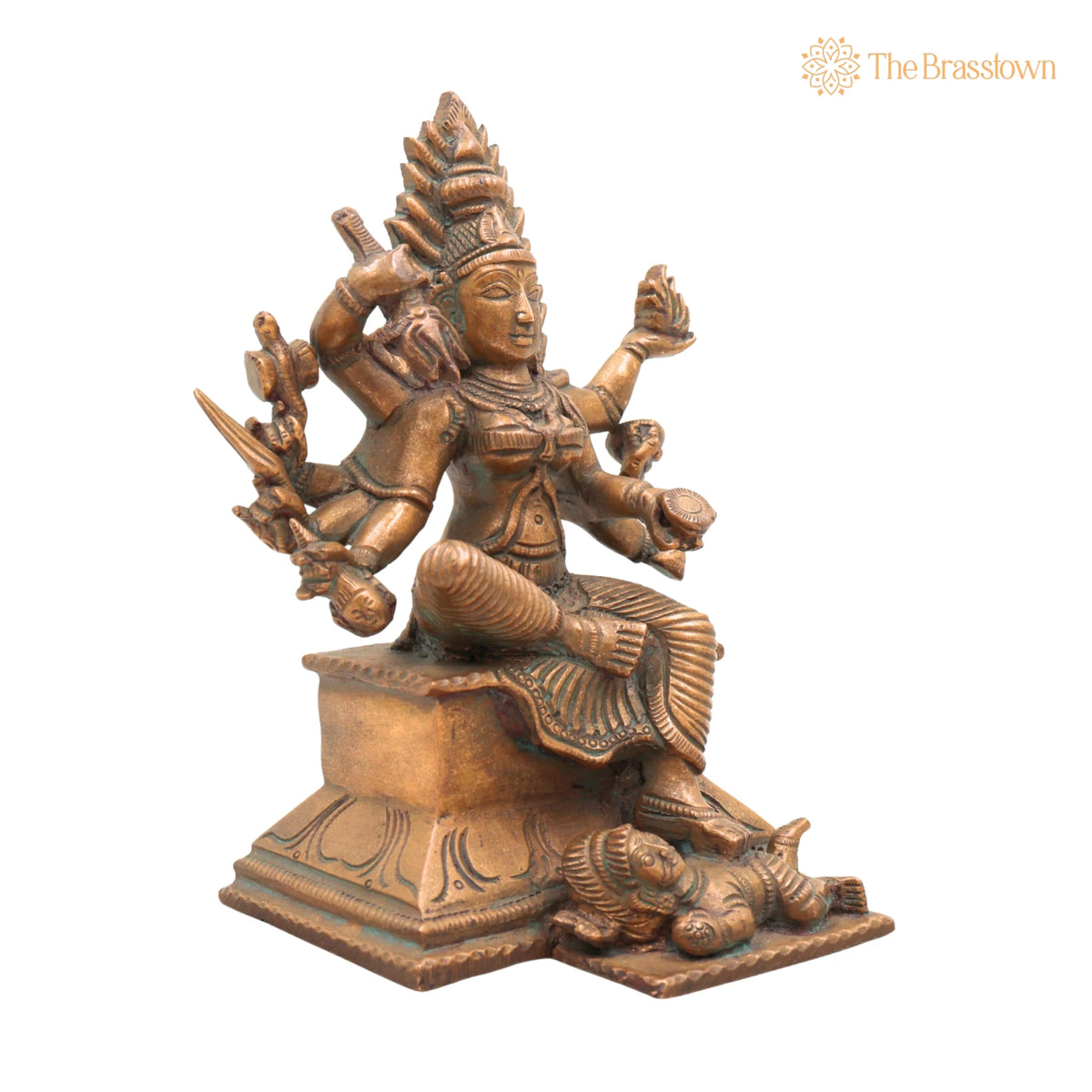 Handcrafted Bronze Panchaloha Mariamman Idol – Mari Amman / Mariamma / Maariamman Chola Art Temple Statue for Pooja 5.5 Inch 2