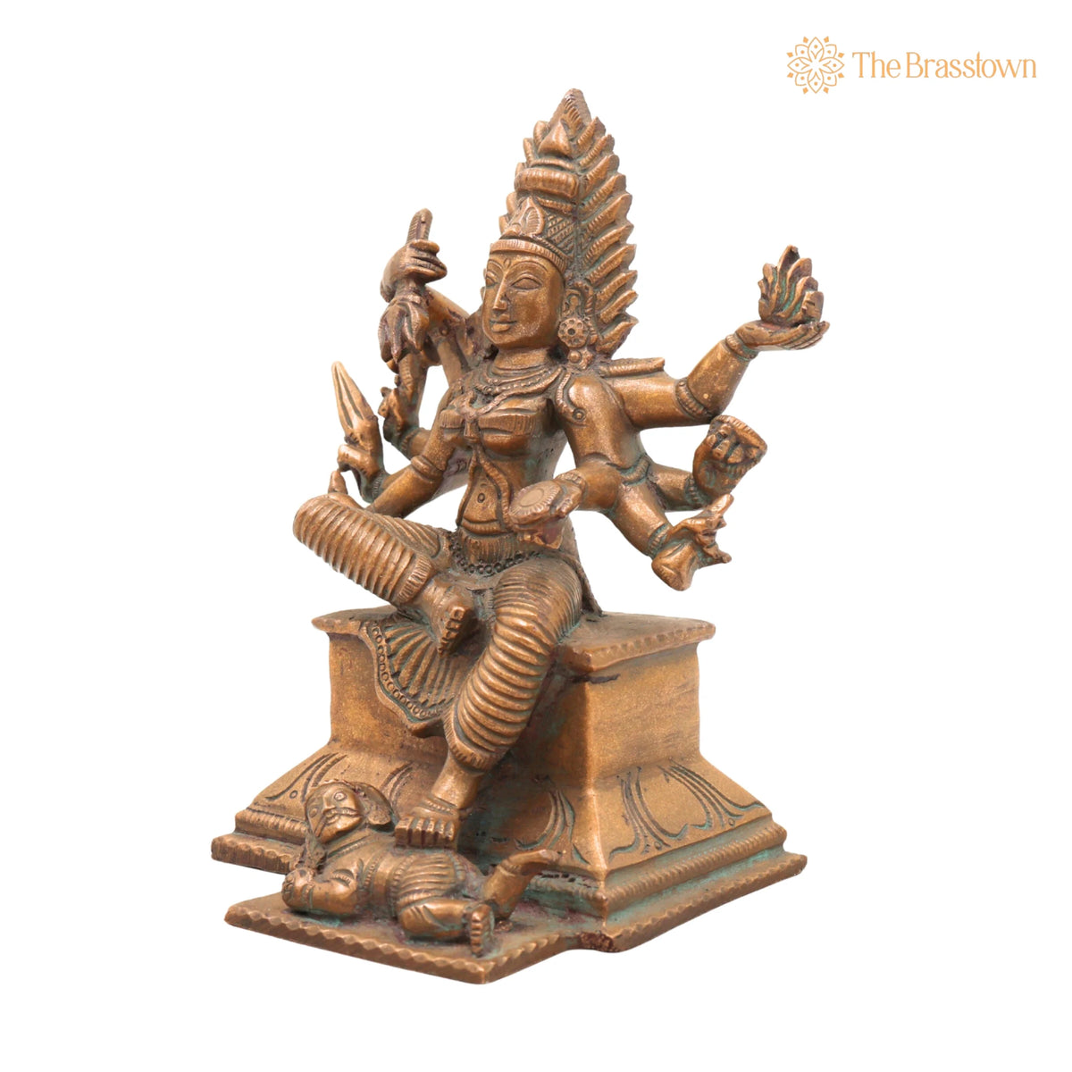 Handcrafted Bronze Panchaloha Mariamman Idol – Mari Amman / Mariamma / Maariamman Chola Art Temple Statue for Pooja 5.5 Inch 3