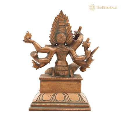 Handcrafted Bronze Panchaloha Mariamman Idol – Mari Amman / Mariamma / Maariamman Chola Art Temple Statue for Pooja 5.5 Inch 4