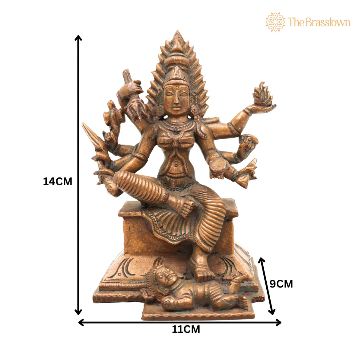 Handcrafted Bronze Panchaloha Mariamman Idol – Mari Amman / Mariamma / Maariamman Chola Art Temple Statue for Pooja 5.5 Inch 5