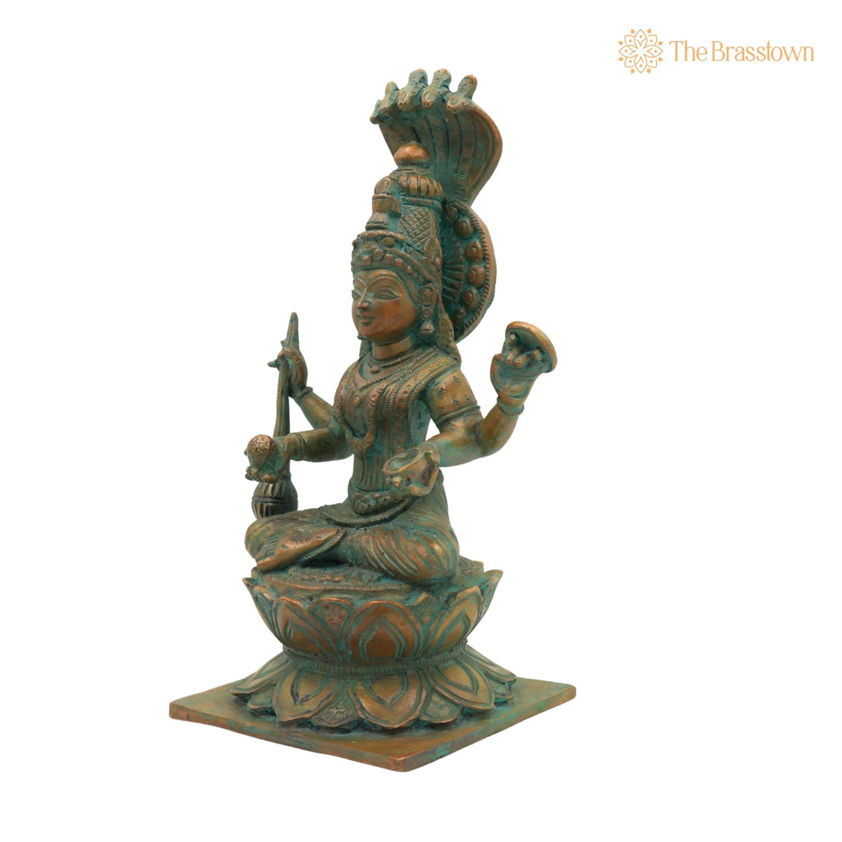Handcrafted Bronze Panchaloha Mariamman Idol – Mariamma, Samayapuram Mariamman, Angalamman, Kula Deivam for Puja, Home Mandir &amp; Décor 9 Inch 3