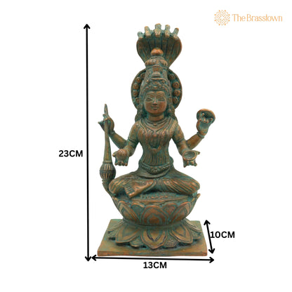 Handcrafted Bronze Panchaloha Mariamman Idol – Mariamma, Samayapuram Mariamman, Angalamman, Kula Deivam for Puja, Home Mandir &amp; Décor 9 Inch 5