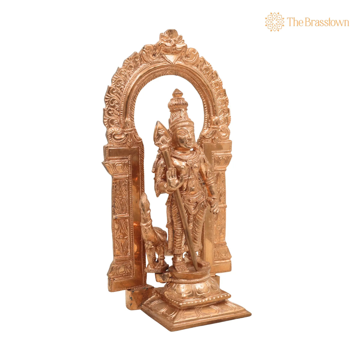 Handmade Panchaloha Karthikeya Murugan Idol – South Indian Lord Kumara Sculpture for Pooja &amp; Décor 11 Inch 2