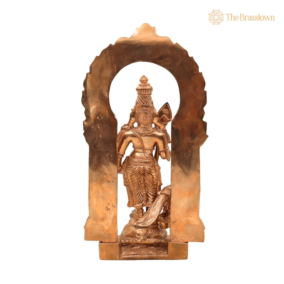 Handmade Panchaloha Karthikeya Murugan Idol – South Indian Lord Kumara Sculpture for Pooja &amp; Décor 11 Inch 4