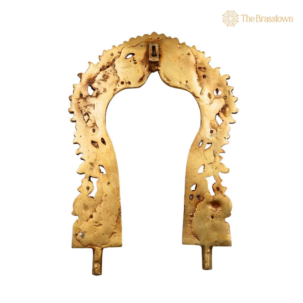 Brass Prabhavali Arch Frame for Temple – Handcrafted God Idol Backdrop Wall Hanging, Prabhawali for Home Décor &amp; Pooja Mandir 12 Inch 5