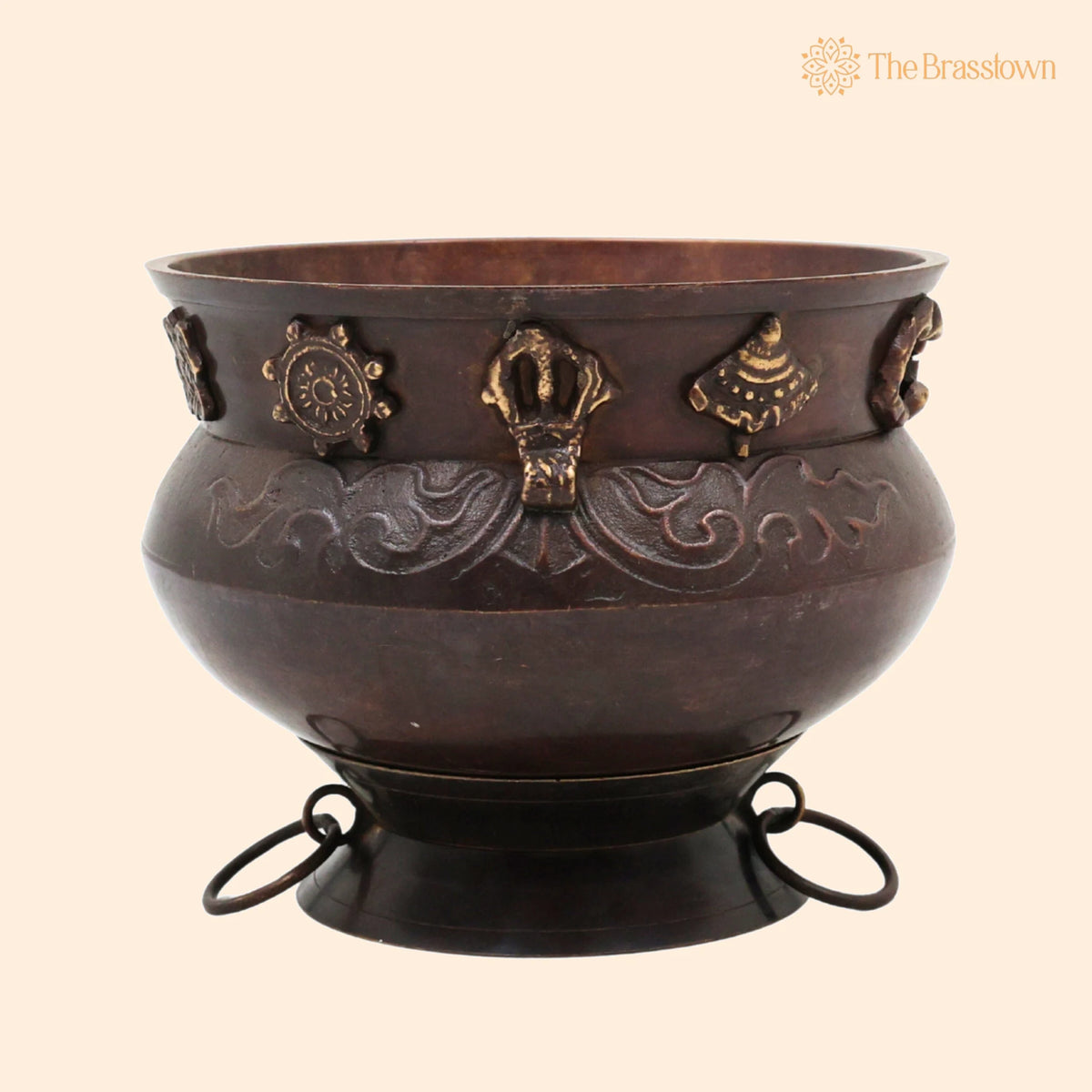 Brass Décor Bowl Bowls Pittal Ka Katora With Stand – Handcrafted Traditional Vessel for Home Décor, Puja &amp; Gifting 5 Inch 1