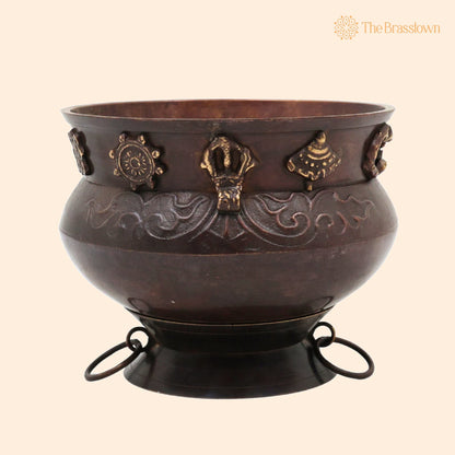Brass Décor Bowl Bowls Pittal Ka Katora With Stand – Handcrafted Traditional Vessel for Home Décor, Puja &amp; Gifting 5 Inch 1